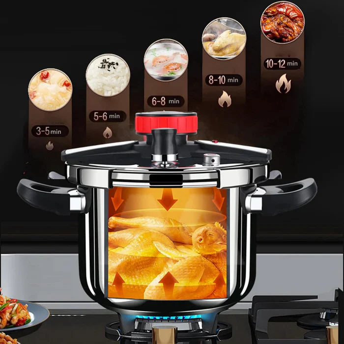 LEVE 3 PAGUE 1 - 2 Panelas de Pressão TurboChef Aço Inoxidável - À Prova De Explosões + Kit Utensílios