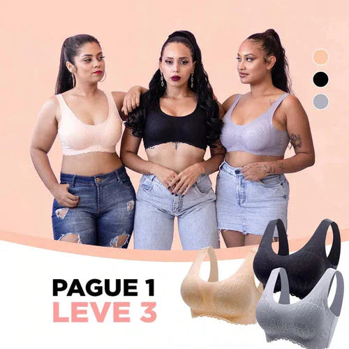 Pague 1 e Leve 3 Sutiã Confort Luxury 5D + Brinde Exclusivo